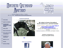 Tablet Screenshot of northerngreyhoundadoptions.org